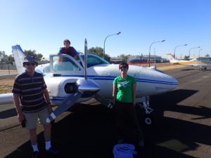 Us with our wings about to leave Birdsville.